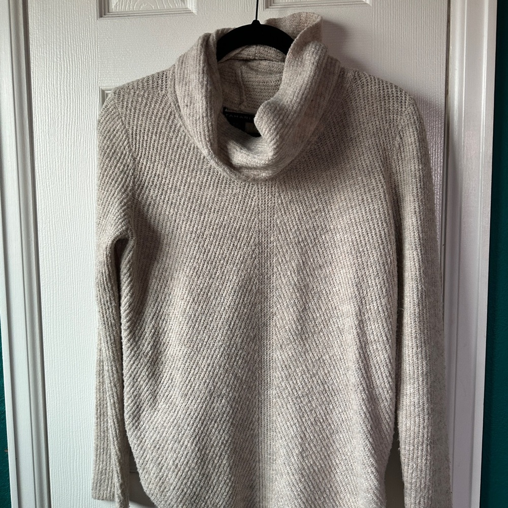 Tahari Cream Cowl Neck Sweater